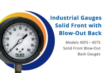  Industrial Pressure Gauges – Solid Front with Blow-Out Back