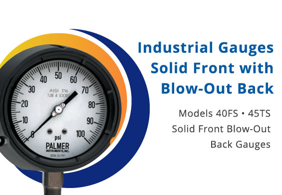 Industrial Pressure Gauges – Solid Front with Blow-Out Back